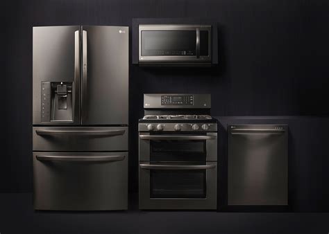 lg black stainless kitchen appliances